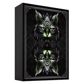 strublfe The World of Cats Themed Playing Cards, 54 Unique Designs Deck of Cards, Poker Cards, International Standard Size, Suitable for Travel, Party Entertainment, (Green)