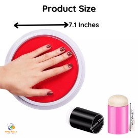 IMD BALI STORE Washable Ink Pads for Kids  7" Large Round Stamp Pads for Finger Painting Rubber