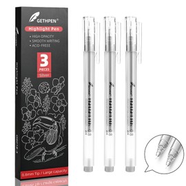 Silver Pens, 3Pack,0.8mm Extra Fine Point, Silver Gel Pens for Artists, Silver Gel Pen, Silver Ink Pen, Silver Pens for Black Paper, Silver Drawing Pens,Silver Pen for Artists Drawing