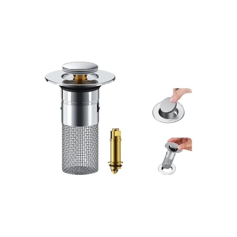 Washbasin Pop-up, Drain Plug, Drain Supplies, Suitable for Drainage Outlets