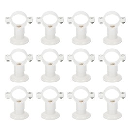 uxcell 12Pcs PVC Water Pipe 32mm Clamps Clips with Base, Fit for 32mm/1.26" OD Tubing Hose Hanger Support, Plastic Pipe Hanger Clamp Water Pipe Support