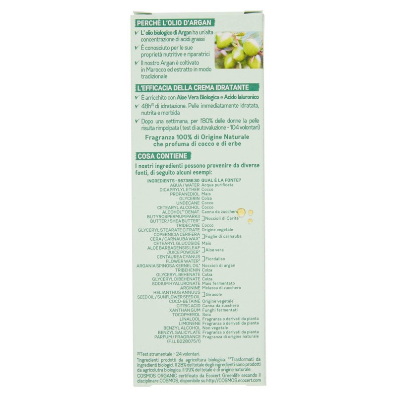 Garnier Organic Argan Face Cream for Natural Face, Moisturising and