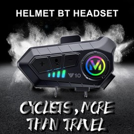 Y10 Motorcycle BT5.3 Intercom Headset Noise Cancellation Compatible with a Variety of Helmets