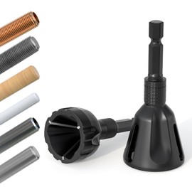 LATTHANT Deburring External Chamfer Tool with Tungsten Carbide Blade, Bolt Thread Repair Tool for 1/8" to 1" (3-25 mm), Burr Removal Tool for Metal, Chamfer Bit with Hex Shank, 2 Size