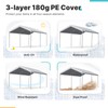 ADVANCE OUTDOOR Adjustable 10x15 ft Heavy Duty Carport Car Canopy