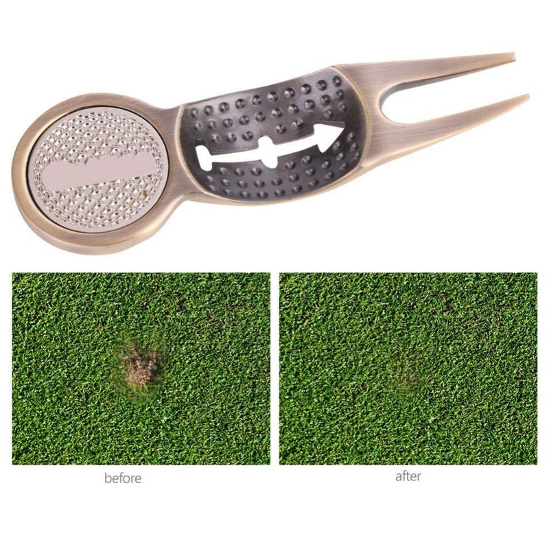 Golf Divot Tool, 3 IN 1 Multi-function Golf Divot Repair