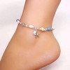 Elosee Sealife Theme Seashell Freshwater Pearl Bead Anklet