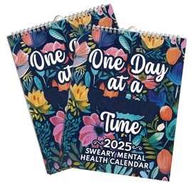 KEAGAN 2PCS Mental Health Calendar, Funny Calendar 2025, Creative Monthly Planner Sweary Calendar, Mental Health Wall Calendar for Christmas gifts, Home Decoration