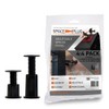 Space-Plug Adjustable Spacer Fixings 8 Pack of Black Spacers, (4