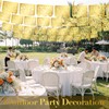 6 Pack Papel Picado Wedding Banner Gold, 120 ft Plastic