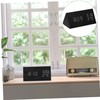 ABOOFAN Wooden LED Alarm Clock with Sound Control Temperature Humidity