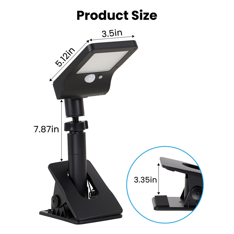 Thumok Clip on Solar Lights for Fence,1-Second Install Solar Fence