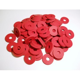 25 PACK RED SILICONE RUBBER GROLSCH STYLE GASKETS FOR EZ-CAP BEUGEL SWING TOP SEALING BOTTLES
