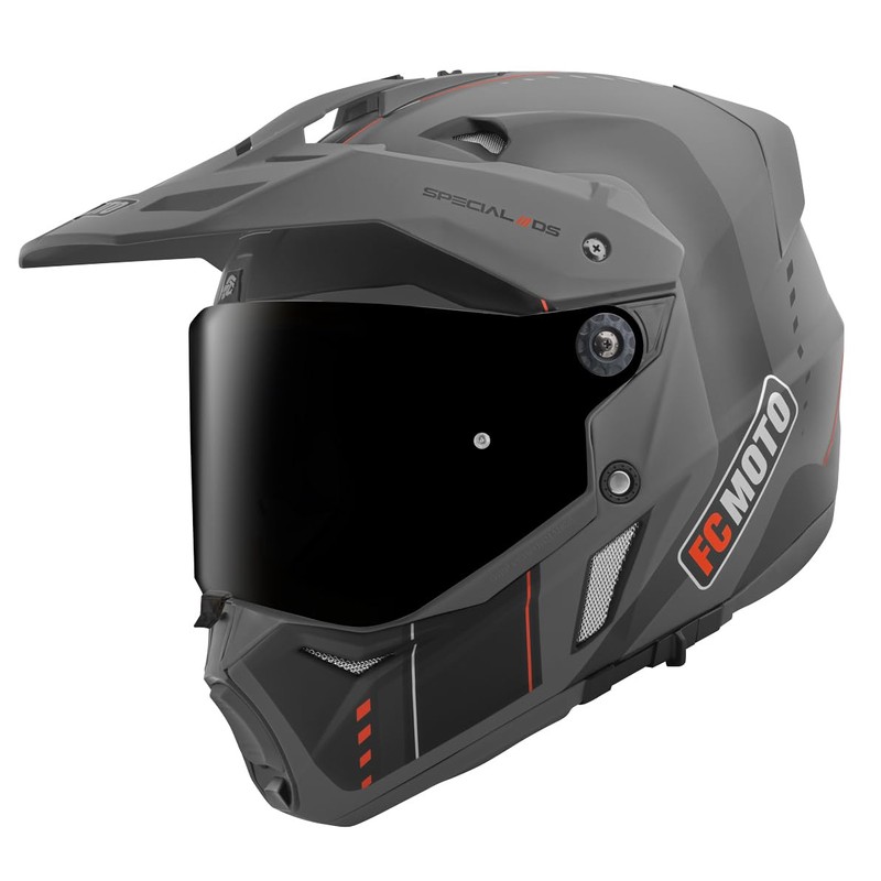 FC-Moto Pro Air Enduro Helmet, Black/Grey, S