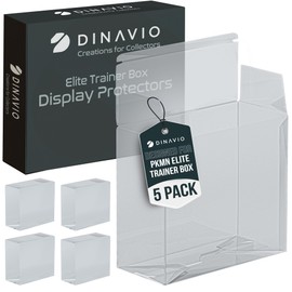 Dinavio Crafthouse PET Plastic ETB Protector Case 5 Pack - Elite Trainer Box Protector - ETB Case Compatible with Elite Trainer Boxes (Pack of 5)