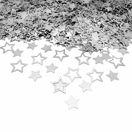 Werich Sliver Star Confetti Glitter Sprinkles for Party Table Scatters Decoration Birthday Baby Shower Wedding Party Decor- Shiny, PVC Five-Pointed Stars