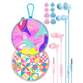 GOGOSINIS 2 Packs of Kids Earbuds (Energetic Bloom)