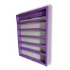 Heand Made Esmaltero Exhibidor De Pared Violeta100% Madera