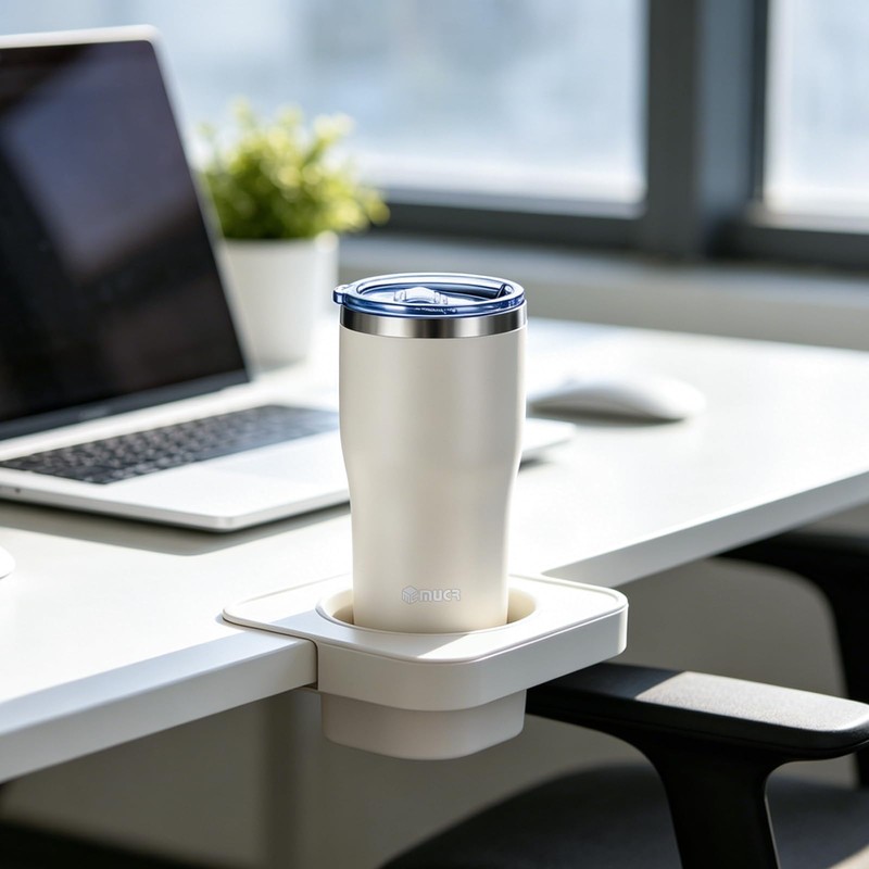MUCR 17 oz Ceramic Lined Travel Tumbler with Cleaning Brush,