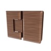 Brixwell H-MB180GTGA-ACP Adjustable Majestic Series Glass-to-Glass Mount Hinge 180 Degree