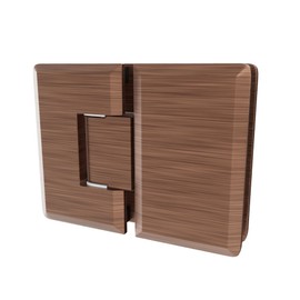 Brixwell H-MB180GTGA-ACP Adjustable Majestic Series Glass-to-Glass Mount Hinge 180 Degree Antique Copper