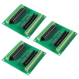 3Pcs ESP8266 Breakout Board GPIO 1 into 2 Terminal Screw Board Compatible with ESP8266 ESP-12E Block PCB Microcontroller Development Board