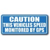 Vehicle Speed Monitored By GPS Safety Decal Sticker 3.5" x