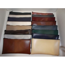 3 Brand New Blank Random Color Vinyl Bank Deposit Money Bags - Tool Organizer