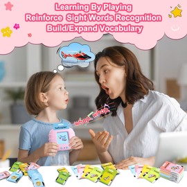 MINIBEAR Talking Flash Cards Kids' Electronic Speak Toys Autistic Children Educational Toys Preschool Montessori Toys Sensory Toys Learning Toys for 2 3 4 Years Old Girls English Learning Tools