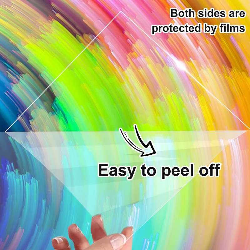 KINLINK 24x36 Plexiglass Sheets 1/8 inch Thick, 3mm Clear PET