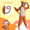 Wizland Kids Monkey Onesie Costume Set,Monkey Jumpsuit with Tail,One Piece