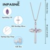 Inpasne Cross Necklace for Women 925 Sterling Silver Infinity Butterfly