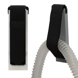 CPAP Tube Holder - for Bed, Wall & Headboard, Perfect for CPAP Machines, Sturdy Hose Hanger, Ideal for Home & Travel, Low Profile - White