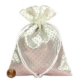 White Satin Pearl Bags 5" X 7" | Quantity: 12