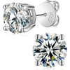 Moissanite Earrings, 3-10MM Diamond Stud Earrings For Women Men 925