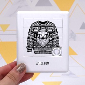 Azeeda 'Christmas Jumper with Santa Claus' Sliding Puzzle (PZ00030503)