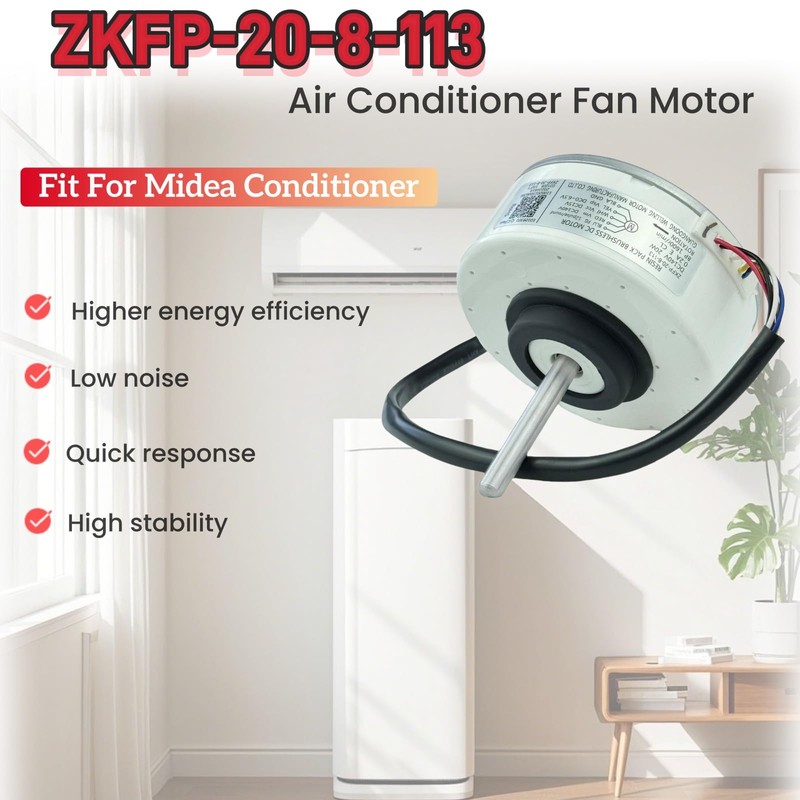 Air Conditioning Motor ZKFP-20-8-113, Brushless DC Motor fit for Midea
