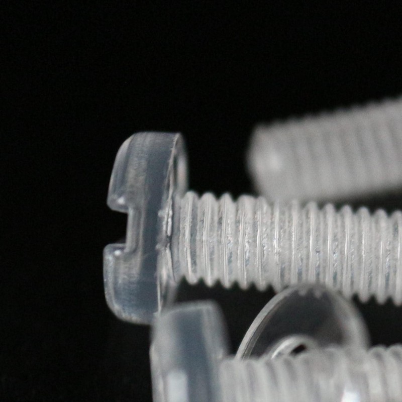 50x Transparent Clear M4 x 20mm Slotted Head Bolts, Nuts,