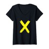 Womens Creative Bold Yellow Letter X - Design Alphabet -