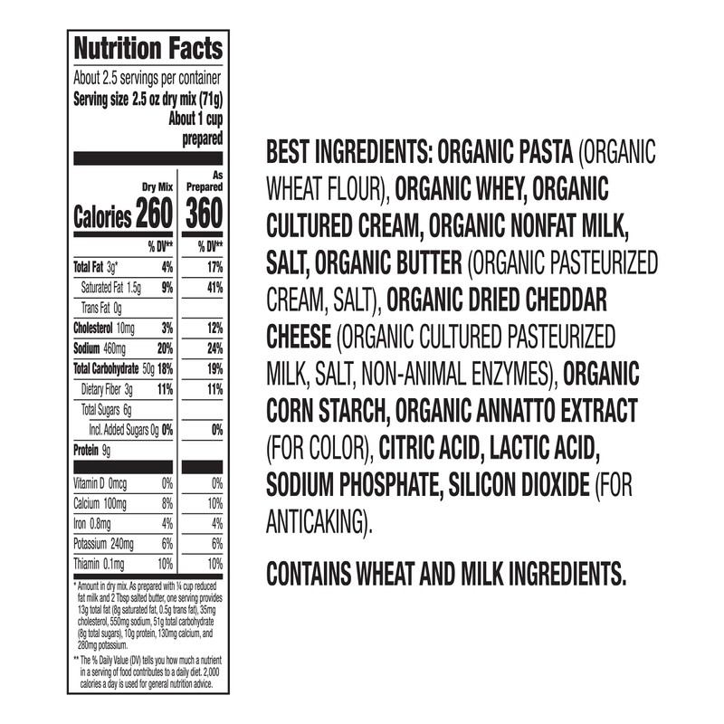 Annie's Organic Macaroni and Classic Cheddar, Mac and Cheese, Dinner