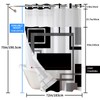 Vostolaiv No Hook Shower Curtain Black Geometric Shower Curtains with