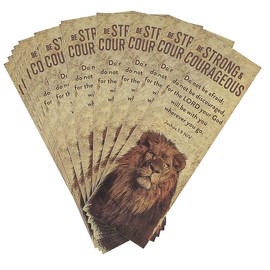 Salt & Light, Joshua 1:9 Be Strong & Courageous Lion Bookmarks, 2 x 6 inches, 25 Bookmarks