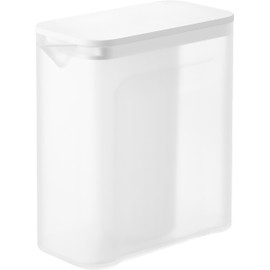 Yamazaki 1690 Shelvable Cold Water Bottle 3.2 x 6.6 x 6.3 inches (1 L), White, W 3.2 x D 6.6 x H 6.3 inches (8.2 x 16.7 x 16 cm), Tower Tower, Dishwasher Safe, Heat Resistant, Includes Tea Strainer