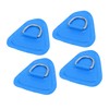 A ABSOPRO 4pcs D Ring Patch PVC Stainless Steel Triangle