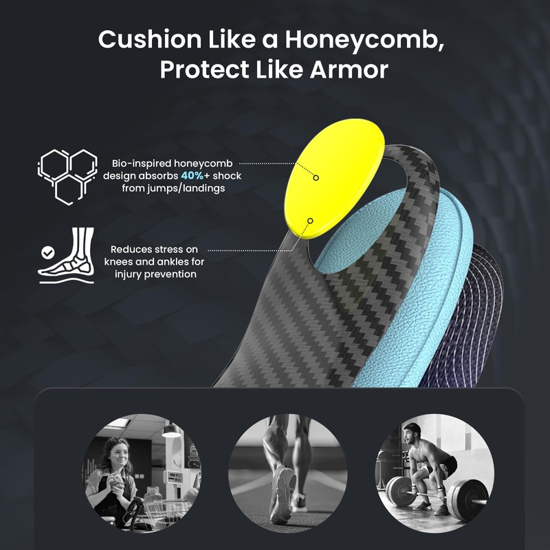 Carbon Orthopaedic Insoles Men/Women: Sports Performance Enhancement with Carbon Fibre