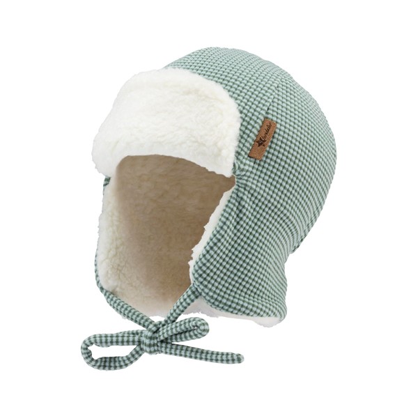 Sterntaler Boys' Aviator Hat Rib Without, Matt Green
