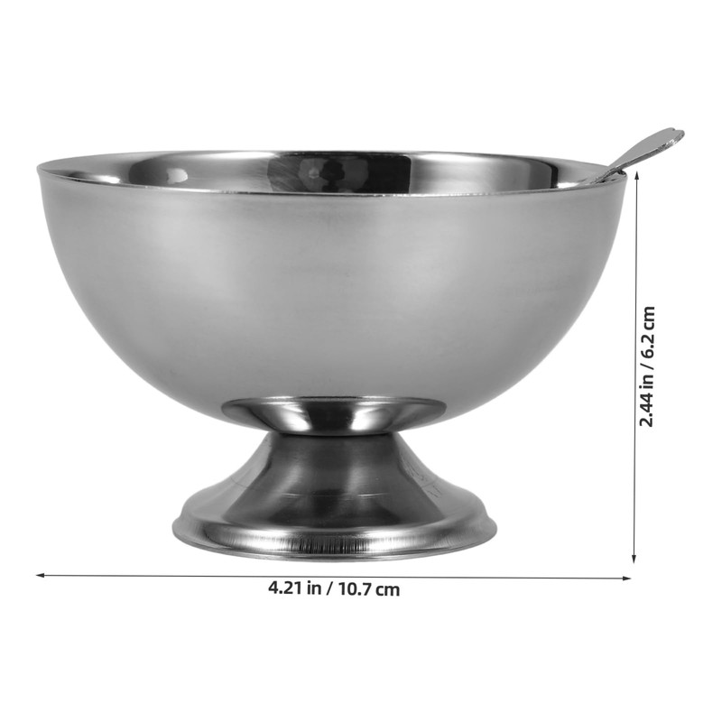 DOITOOL Stainless Steel Dessert Bowls Set of 3 Reusable Metal