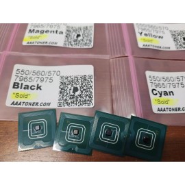 For Xerox 4 x Toner Chip (1525 - SOLD) for Xerox 550, 560, 570 WC 7965, 7975 Refill