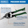 MIDWEST Aviation Snip - Right Cut Regular Tin Cutting Shears
