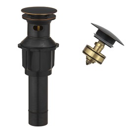 Bathfinesse Bathroom Sink Stopper Pop Up, Bathroom Sink Drain with Overflow, Pop Up Sink Drain Strainer, Oil Rubbed Bronze